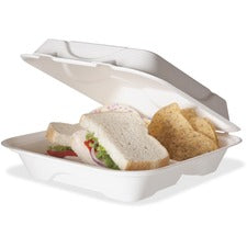Eco-Products 3-compartment Clamshell Containers