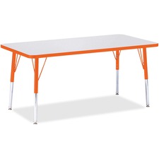 Jonti-Craft Orange Edge Rectangle Table