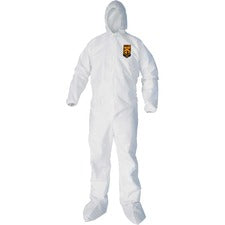 KleenGuard A40 Coveralls - Zipper Front, Elastic Wrists, Ankles, Hood & Boots