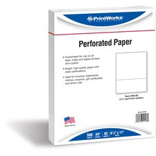 PrintWorks Professional Pre-Perforated Paper for Invoices, Statements, Gift Certificates & More