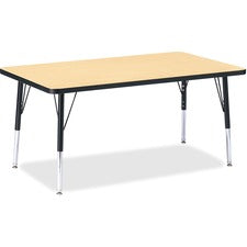Berries Height Maple Top Black Edge Rectangle Table