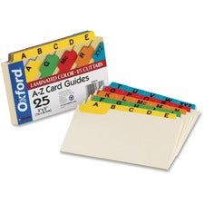 Oxford A-Z Laminated Tab Card Guides
