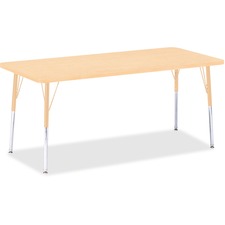 Berries Adult Height Maple Top/Edge Rectangle Table