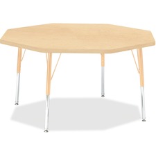 Berries Elementary Height Maple Top/Edge Octagon Table