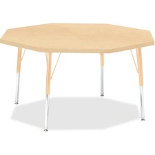 Berries Elementary Height Maple Top/Edge Octagon Table