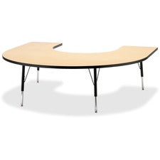 Berries Elementary Black Edge Horseshoe Table