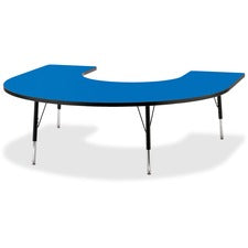 Berries Elementary Black Edge Horseshoe Table