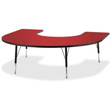 Berries Elementary Black Edge Horseshoe Table