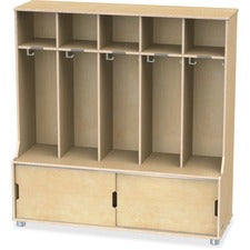 TrueModern 5-space Metal Coat Hook Cubbie Locker