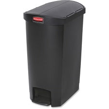 Rubbermaid Commercial Slim Jim Black 13G End Step Can