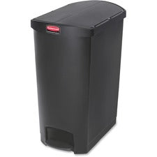 Rubbermaid Commercial Slim Jim Black 24G End Step Can