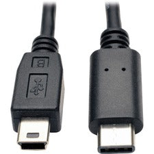 Tripp Lite 6ft USB 2.0 Hi-Speed Cable 5-Pin Mini-B to USB Type-C USB-C M/M