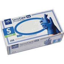 Medline SensiCare Ice Blue Nitrile Exam Gloves