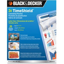 Black & Decker 3 mil TimeShield Letter-size Laminating Pouches