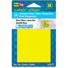 Redi-Tag SeeNote Stickies Neon Transparent Notes