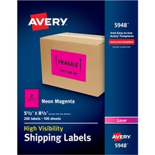 Avery&reg; High-Visibility Shipping Labels