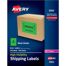 Avery® High-Visibility Shipping Labels