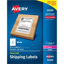 Avery&reg; Shipping Address Labels - Half Sheet