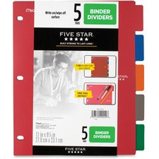 Five Star Multicolor 5-tab Binder Dividers