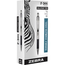 Zebra Pen F-301 Stainless Steel Ballpoint Pen