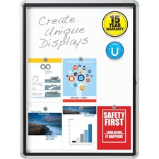 Quartet Swing Door Enclosed Magnetic Whiteboard