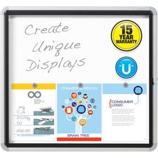 Quartet Swing Door Enclosed Magnetic Whiteboard