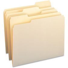 Business Source 1/3-cut Cutless Manila File Folders