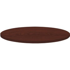 Lorell Round Invent Tabletop - Mahogany