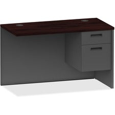 Lorell Mahogany/Charcoal Return - 2-Drawer