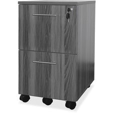 Mayline Gray Laminate Mobile F/F Pedestal File - 2-Drawer