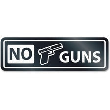 HeadLine No Guns Window Sign