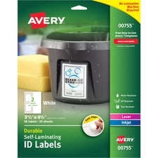 Avery® Easy Align Self-Laminating ID Labels