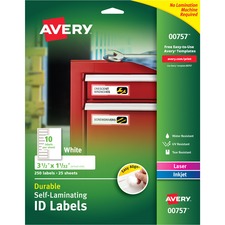 Avery&reg; Easy Align Self-Laminating ID Labels