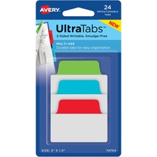 Avery&reg; Multiuse Ultra Tabs - 2-Side Writable - Repositionable