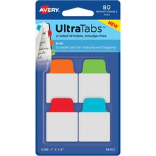 Avery&reg; Mini Ultra Tabs - 2-sided Writable - Repositionable