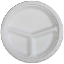 Genuine Joe 3-compartment Disposable Plates