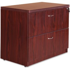 Lorell Chateau Series Mahogany Laminate Desking - 2-Drawer