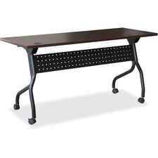 Lorell Mahogany Flip Top Training Table