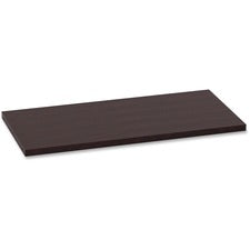 Lorell Prominence Table Espresso Modesty Panel
