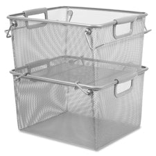 Lorell Carry Handle Stacking Mesh Storage Bin