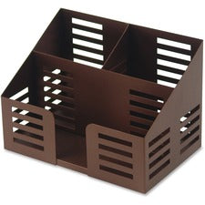 Lorell Stamped Steel 3-Compartment Desktop Organizer