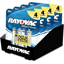 Rayovac Alkaline 9V, 4-Pack