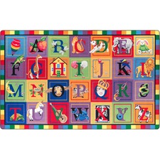 Flagship Carpets ABC Blocks Alphabet Rug