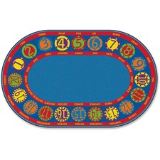 Flagship Carpets Number Circles Bilingual Rug