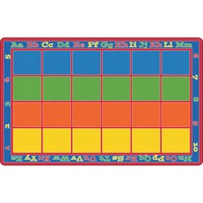 Flagship Carpets Primary Colors Square Grids Rug