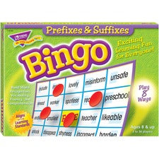 Trend Prefixes and Suffixes Bingo Game