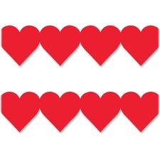 Hygloss Red Heart Globe Design Border Strips