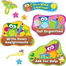 Trend Owl Study Habits Bulletin Board Set