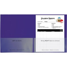 C-Line Classroom Connector Folders, Purple, 25/BX, 32009