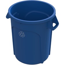 Value-Plus Container 32 Gallon Plastic Blue Recycle